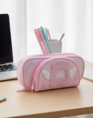Large Capacity Pen Case, Two-Compartment Pencil Pouch!