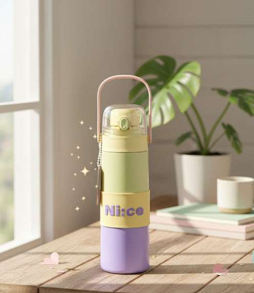 New Simple & Spacious Stainless Steel Portable Water Bottle!