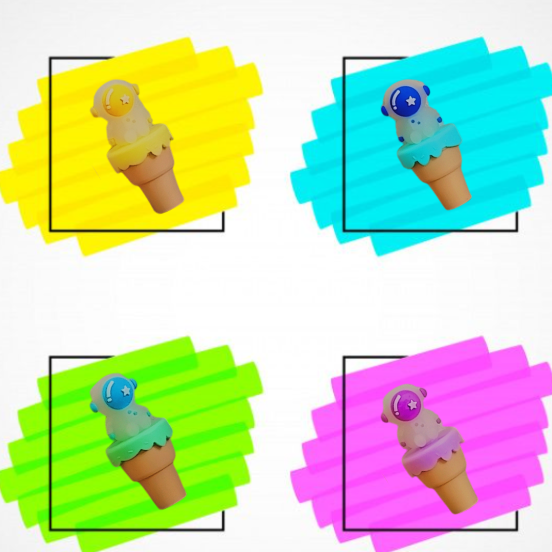 "Mini Astronaut Highlighter Set (6pcs) – Brighten Your Notes with Style"