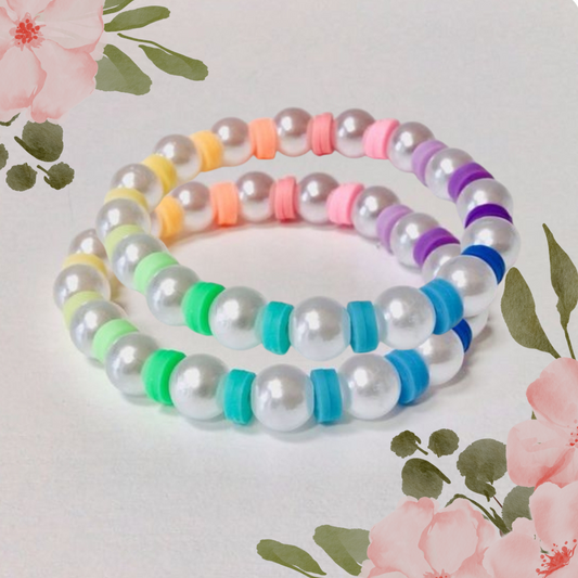 "Brighten Your Style with Colorful Clay Bead Bracelets!