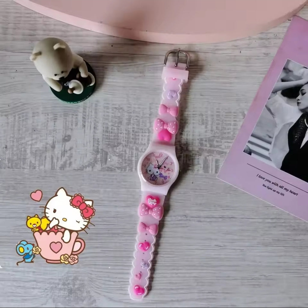 Hello Kitty, Kuromi, My Melody & Cinnamoroll Cartoon Wristwatch – Cute Anime-Themed Kids Watch | Perfect Birthday Gift for Boys & Girls! 🎁⏰