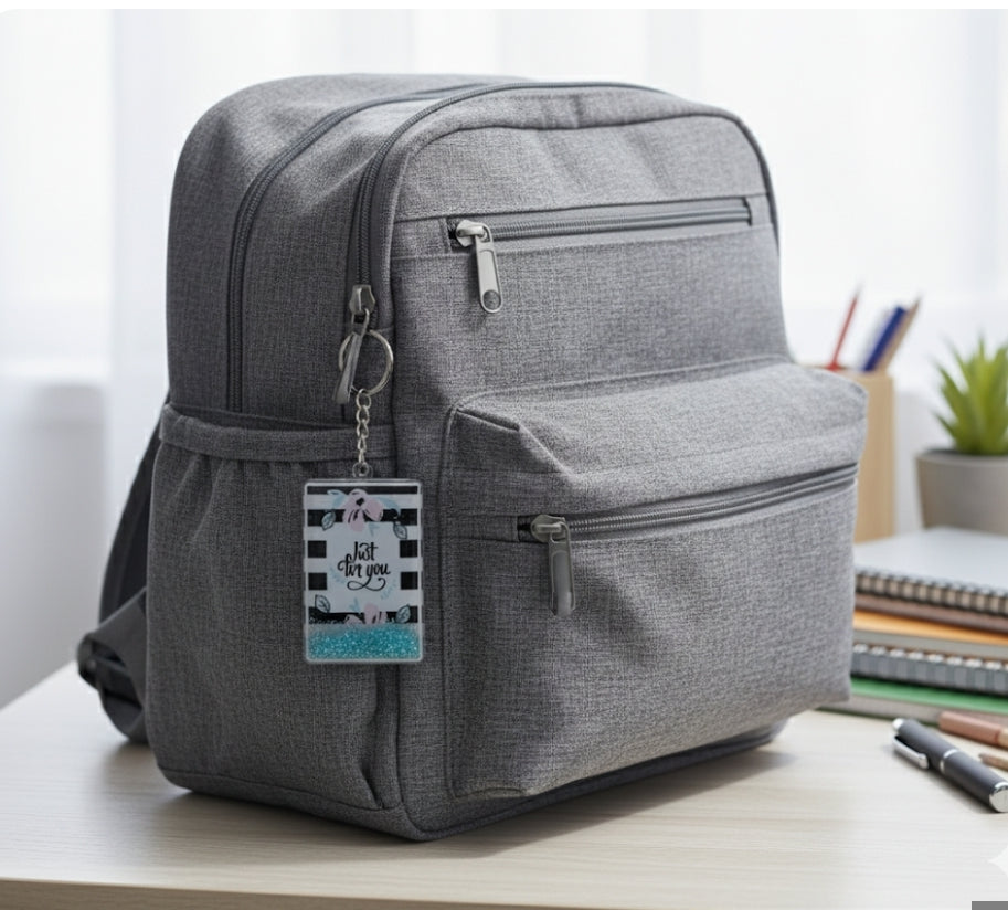 ✨ Shimmering "Just For You" Compact Mirror Keychain