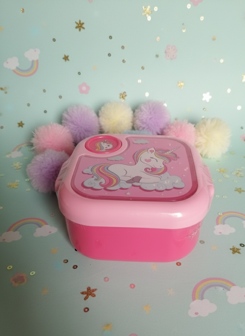 ✨ Cute Unicorn Lunch Box for Girls – Pink Magical Cloud Design ✨