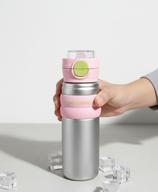 Premium Portable Water Bottle | Stainless Steel Vacuum Insulated Flask | Keeps Drinks Cold & Hot for Hours | Leak-Proof Travel Bottle