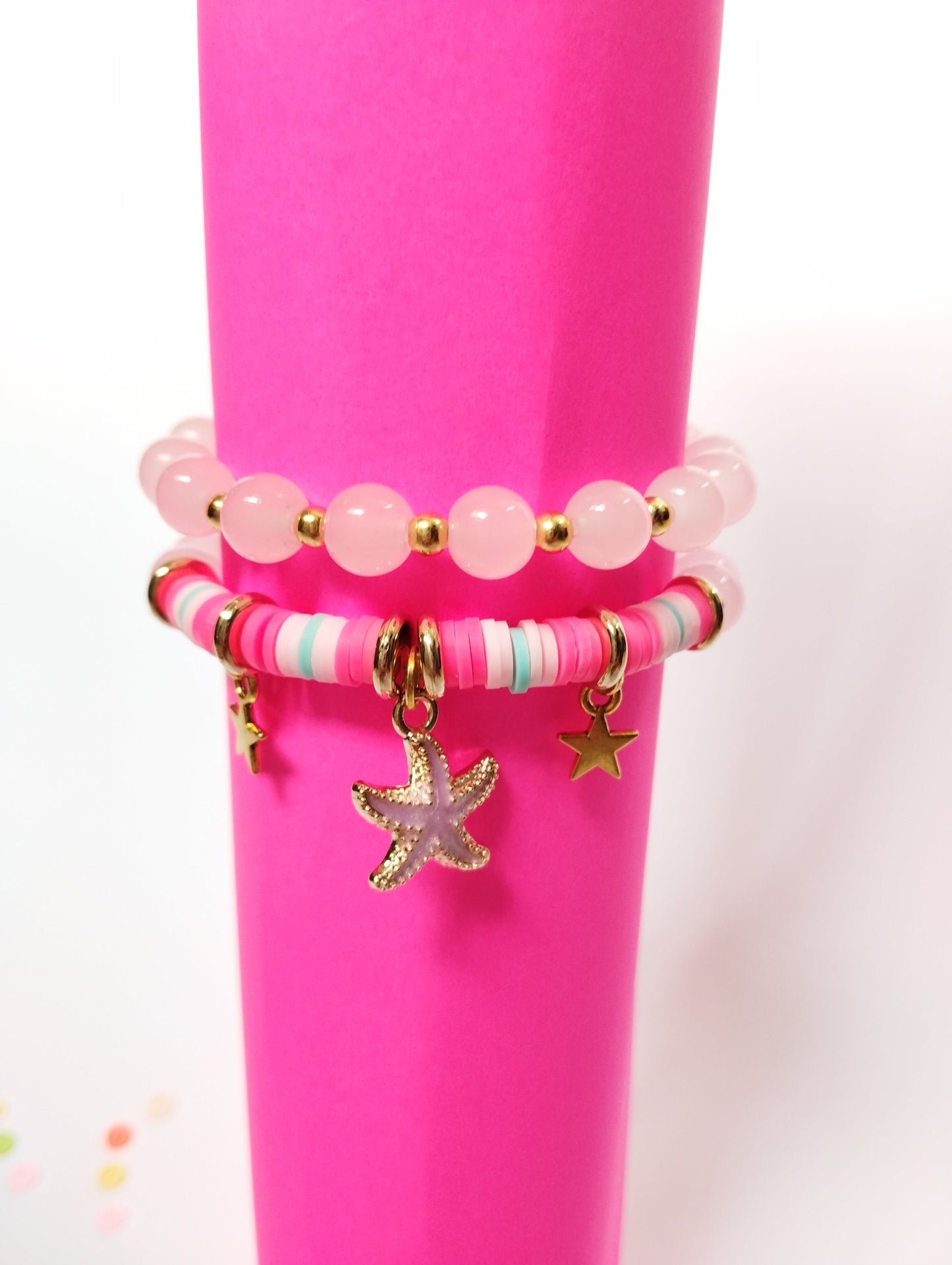 "A Pair of Clay Bead Bracelet | A Pop of Colour for Every Occasion"