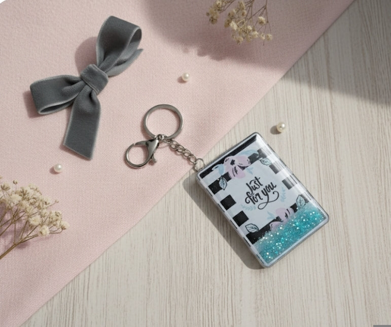 ✨ Shimmering "Just For You" Compact Mirror Keychain