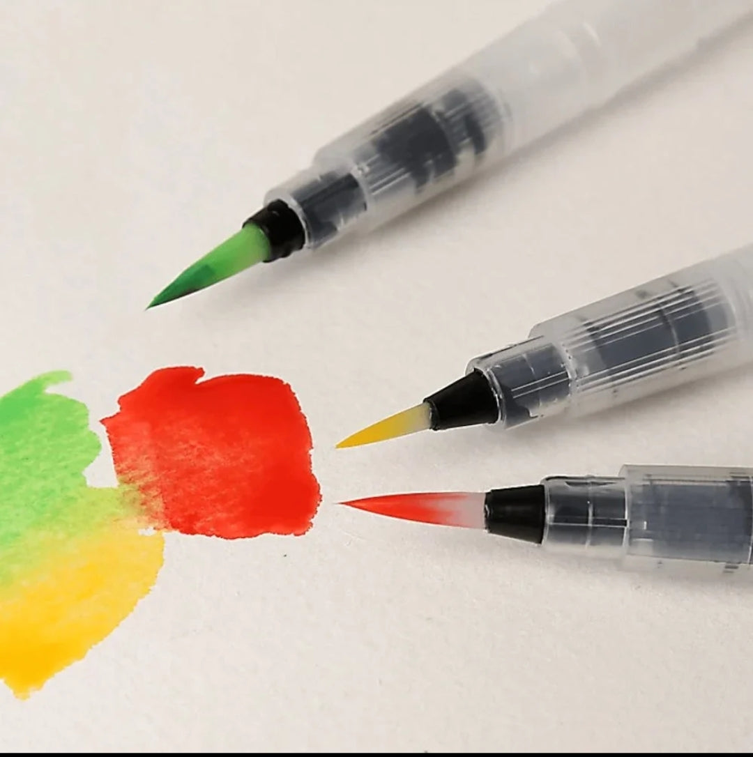 3pcs Refillable Water Color Brush Pen Set!