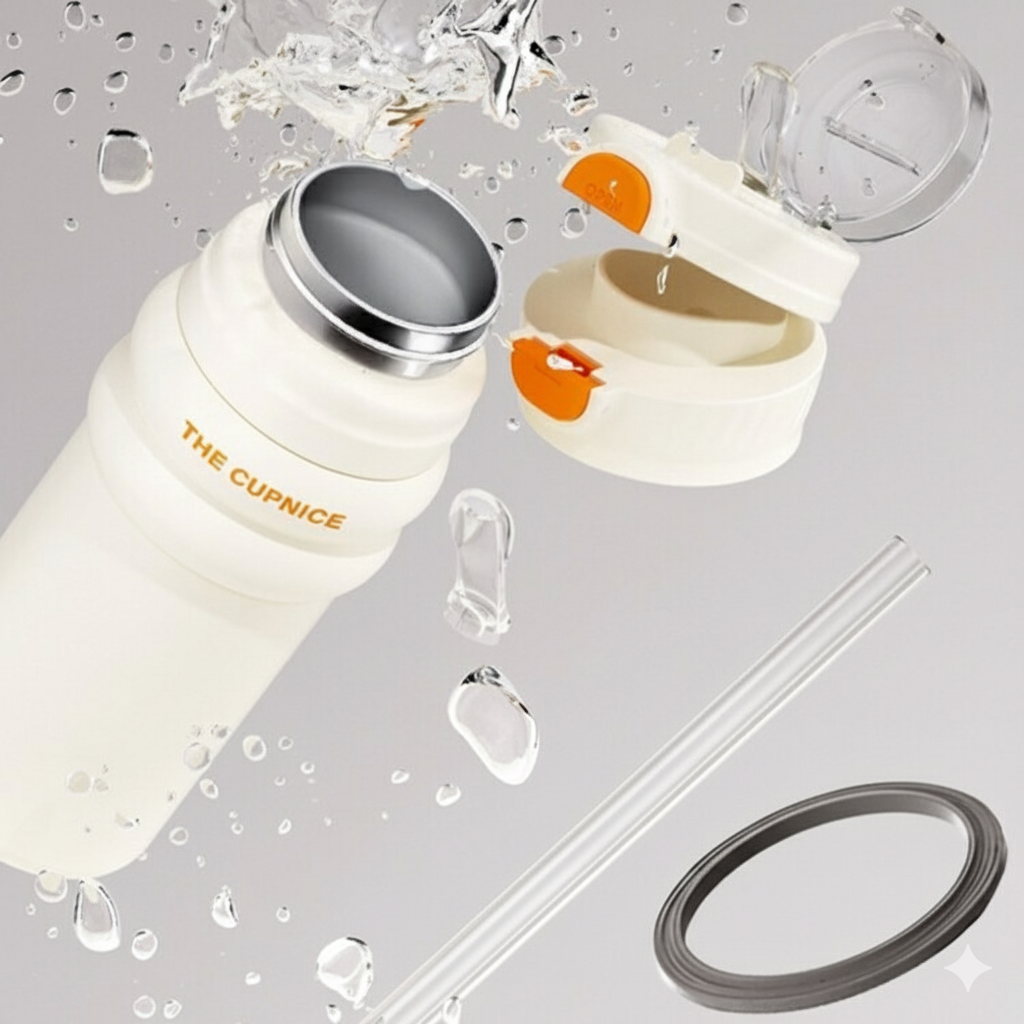 Premium Portable Water Bottle | Stainless Steel Vacuum Insulated Flask | Keeps Drinks Cold & Hot for Hours | Leak-Proof Travel Bottle