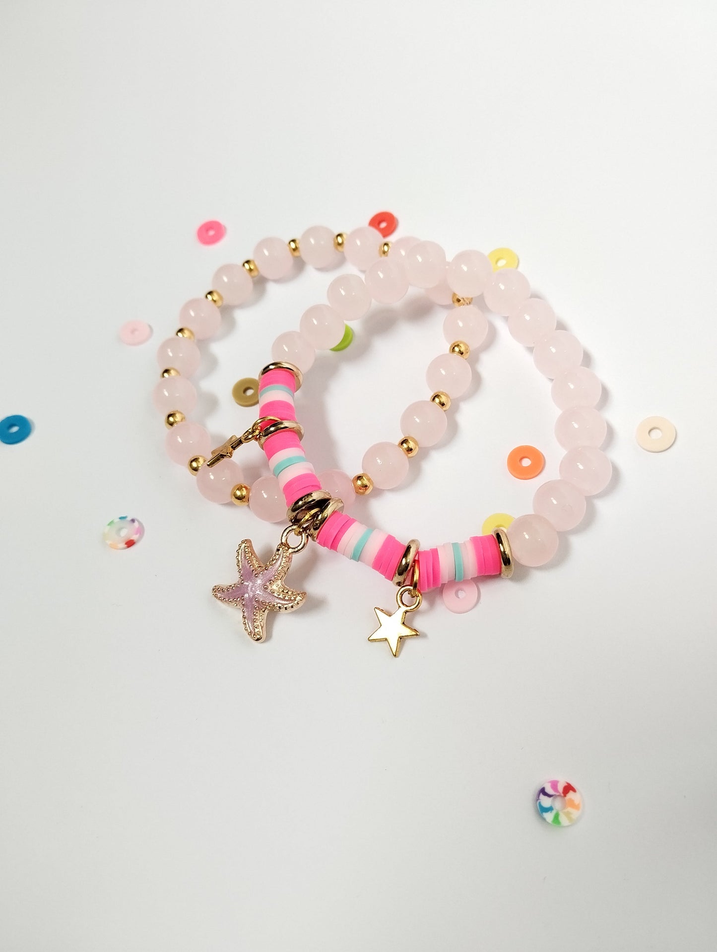 "A Pair of Clay Bead Bracelet | A Pop of Colour for Every Occasion"