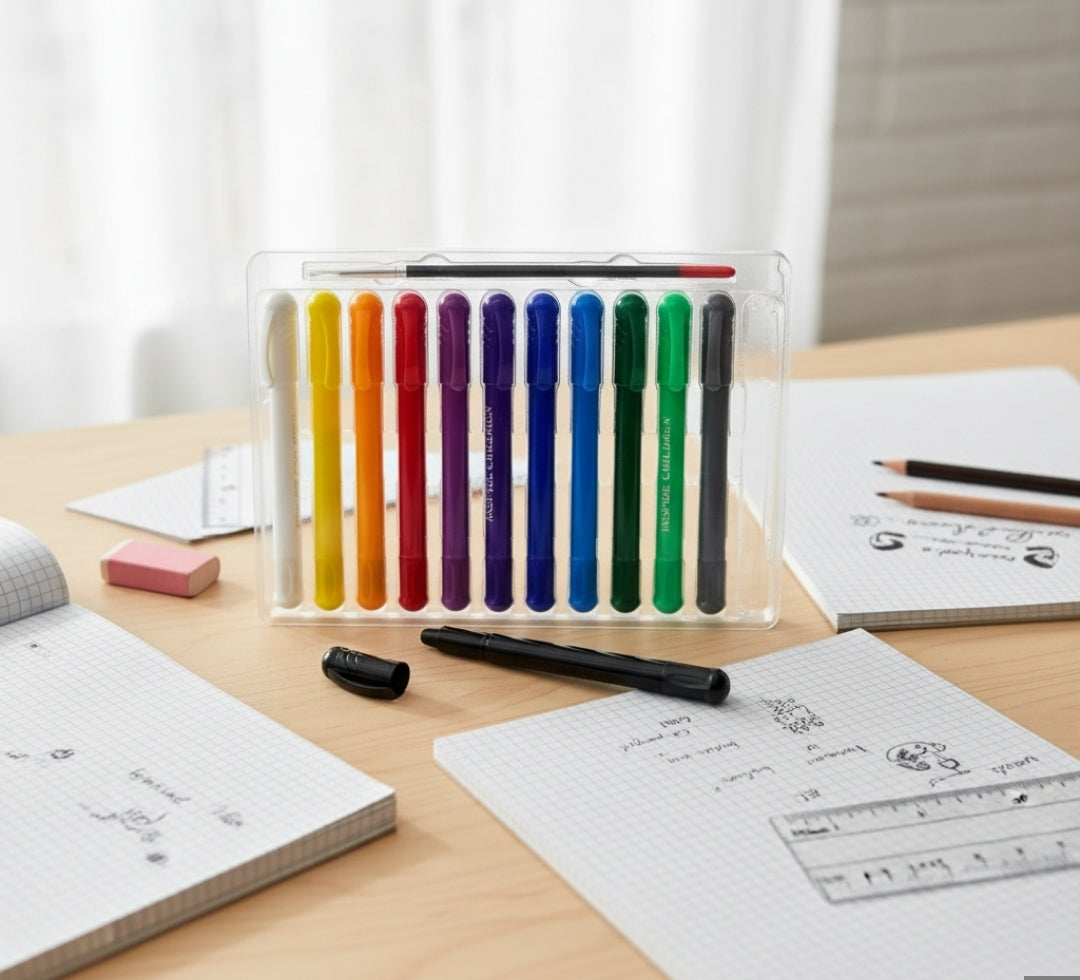 Little Tree Silky Blendable Crayons 12 Colours – Twist-Up Watercolour Crayons for Kids