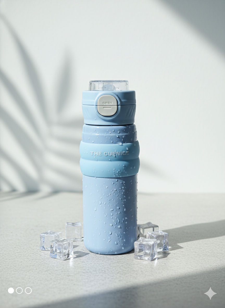 Premium Portable Water Bottle | Stainless Steel Vacuum Insulated Flask | Keeps Drinks Cold & Hot for Hours | Leak-Proof Travel Bottle